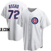 Javier Assad Men's Chicago Cubs White Replica Home Jersey