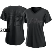 Javier Assad Women's Chicago Cubs Black Authentic Pitch Fashion Jersey