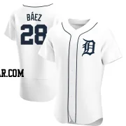 Javier Baez Men's Detroit Tigers White Authentic Home Jersey