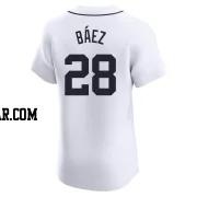 Javier Baez Men's Detroit Tigers White Elite Home Jersey