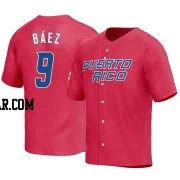 Javier Baez Men's Puerto Rico Baseball Red Replica 2023 World Baseball Classic Jersey