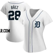 Javier Baez Women's Detroit Tigers White Authentic Home Jersey