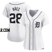 Javier Baez Women's Detroit Tigers White Limited Home Jersey