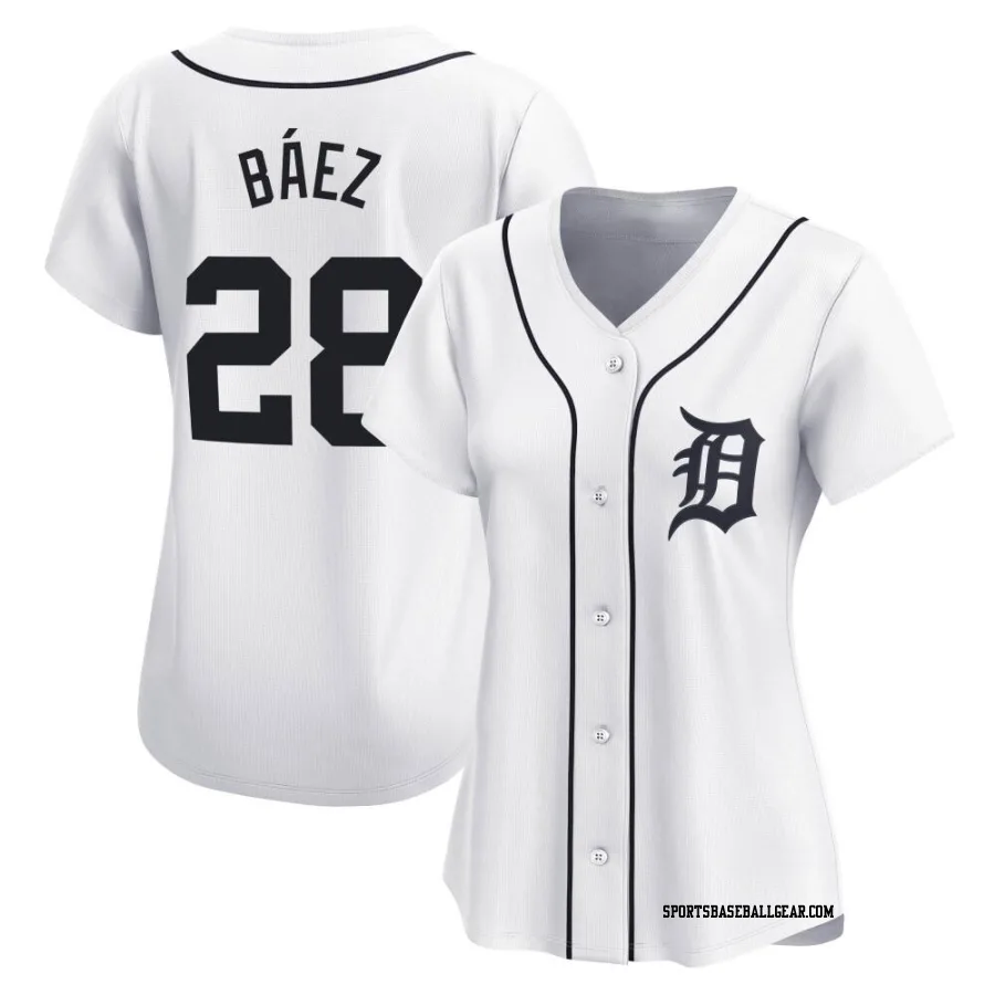 Javier Baez Women's Detroit Tigers White Limited Home Jersey