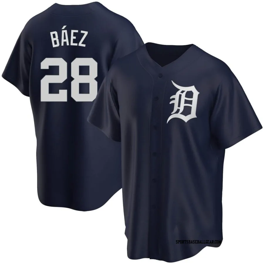 Javier Baez Youth Detroit Tigers Navy Replica Alternate Jersey