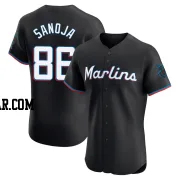 Javier Sanoja Men's Miami Marlins Black Elite Alternate Vapor Premier Jersey