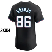 Javier Sanoja Men's Miami Marlins Black Elite Alternate Vapor Premier Jersey