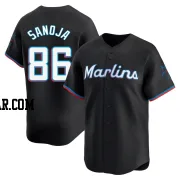 Javier Sanoja Men's Miami Marlins Black Limited Alternate Jersey