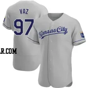 Javier Vaz Men's Kansas City Royals Gray Authentic Road Jersey