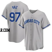 Javier Vaz Men's Kansas City Royals Gray Replica 2022 Road Jersey