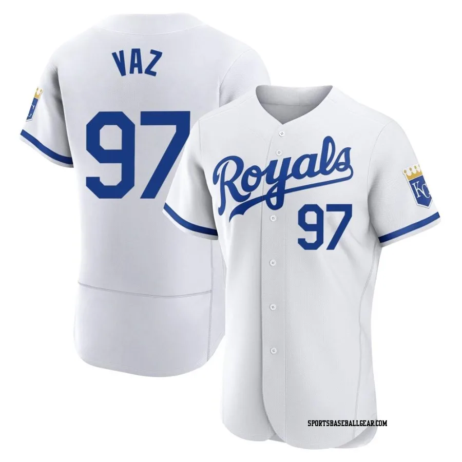 Javier Vaz Men's Kansas City Royals White Authentic 2022 Home Jersey