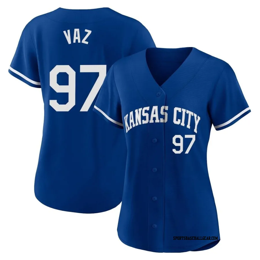 Javier Vaz Youth Kansas City Royals Royal Replica 2022 Alternate Jersey