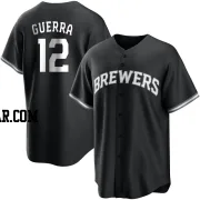 Javy Guerra Men's Milwaukee Brewers Black/White Replica Jersey