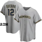 Javy Guerra Men's Milwaukee Brewers Gray Replica Road Jersey