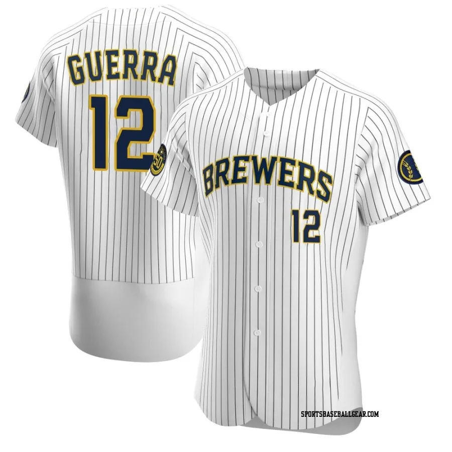 Javy Guerra Men's Milwaukee Brewers White Authentic Alternate Jersey