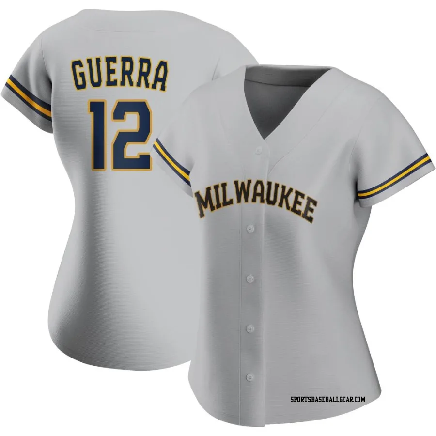 Javy Guerra Women's Milwaukee Brewers Gray Authentic Road Jersey