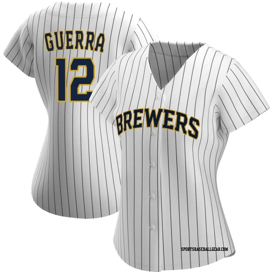 Javy Guerra Women's Milwaukee Brewers White/Navy Authentic Alternate Jersey