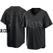 Javy Guerra Youth Tampa Bay Rays Black Replica Pitch Fashion Jersey