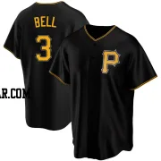 Jay Bell Men's Pittsburgh Pirates Black Replica Alternate Jersey