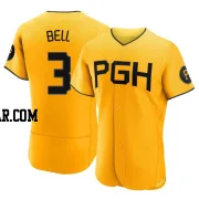 Jay Bell Men's Pittsburgh Pirates Gold Authentic 2023 City Connect Jersey