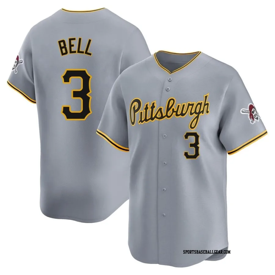 Jay Bell Men's Pittsburgh Pirates Gray Limited Away Jersey