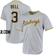 Jay Bell Men's Pittsburgh Pirates Gray Replica Road Jersey