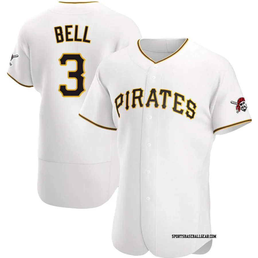 Jay Bell Men's Pittsburgh Pirates White Authentic Home Jersey