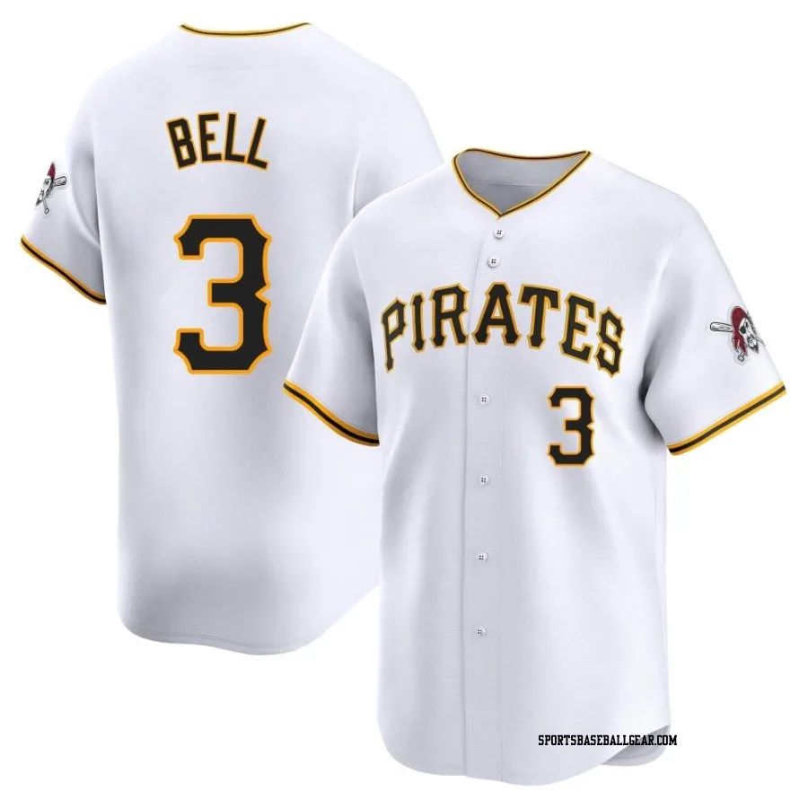 Jay Bell Men's Pittsburgh Pirates White Limited Home Jersey