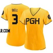 Jay Bell Women's Pittsburgh Pirates Gold Authentic 2023 City Connect Jersey