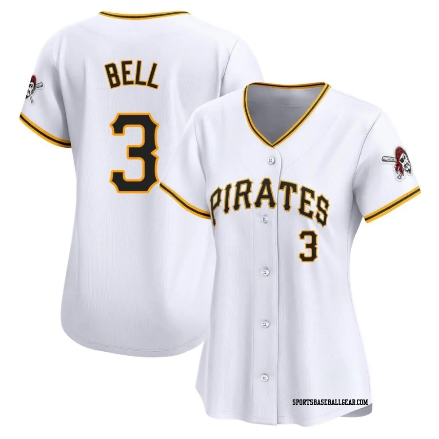 Jay Bell Women's Pittsburgh Pirates White Limited Home Jersey