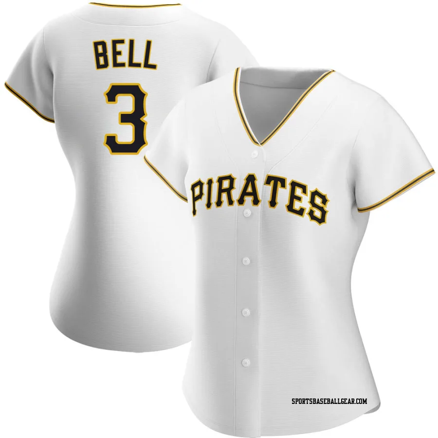 Jay Bell Women's Pittsburgh Pirates White Replica Home Jersey