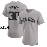 Jay Bruce Men's New York Yankees Gray Elite Road Jersey