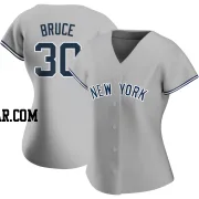 Jay Bruce Women's New York Yankees Gray Authentic Road Name Jersey