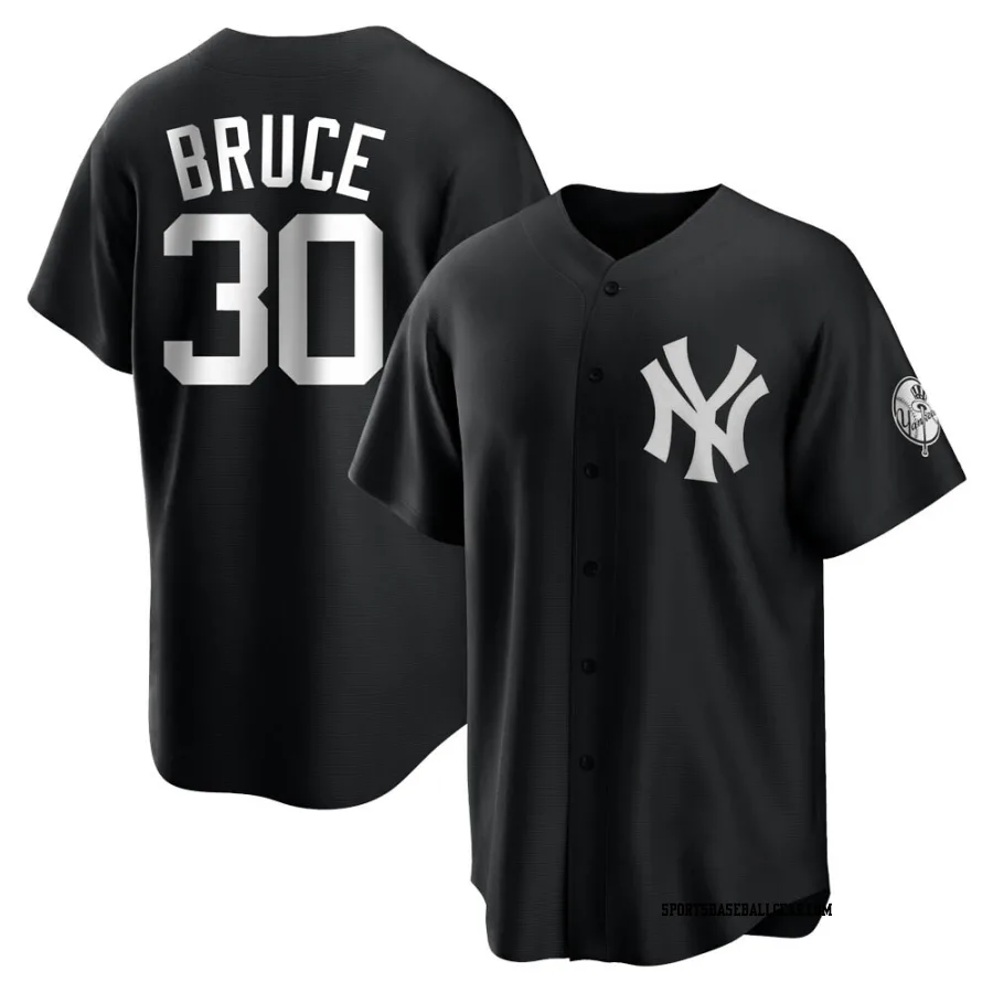 Jay Bruce Youth New York Yankees Black/White Replica Jersey