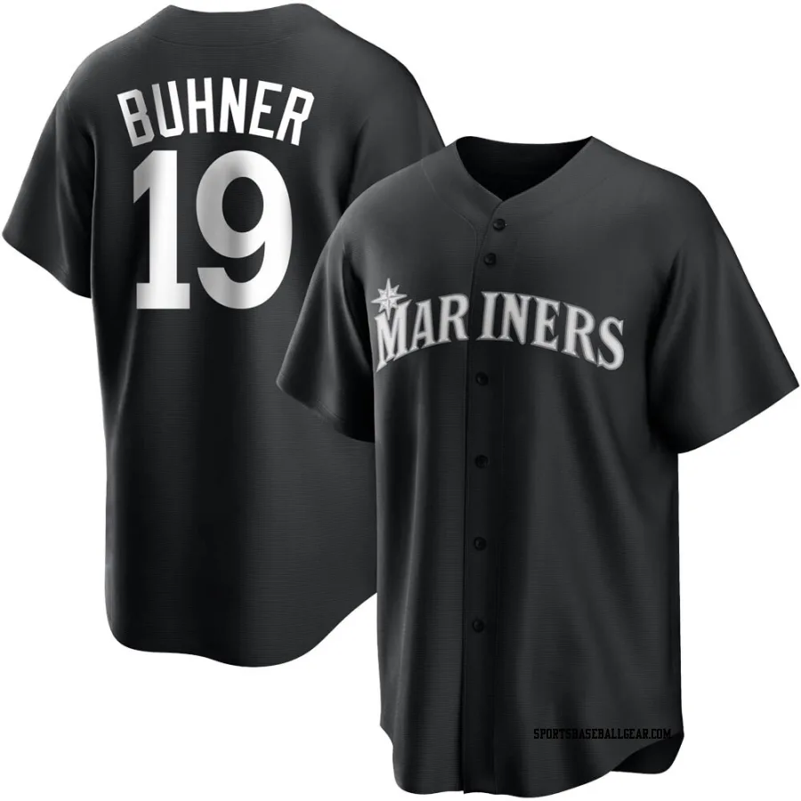 Jay Buhner Youth Seattle Mariners Black/White Replica Jersey