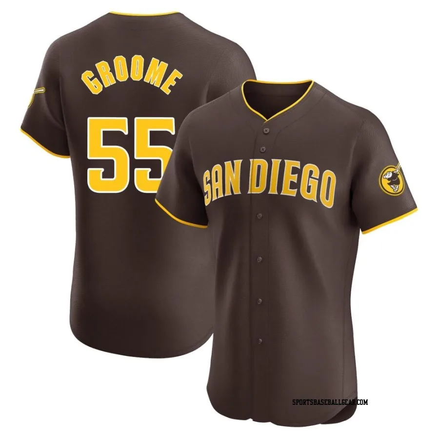 Jay Groome Men's San Diego Padres Brown Elite Road Vapor Premier Jersey