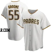 Jay Groome Men's San Diego Padres White/Brown Replica Home Jersey