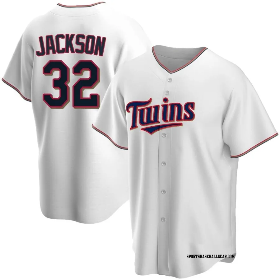 Jay Jackson Men's Minnesota Twins White Replica Home Jersey