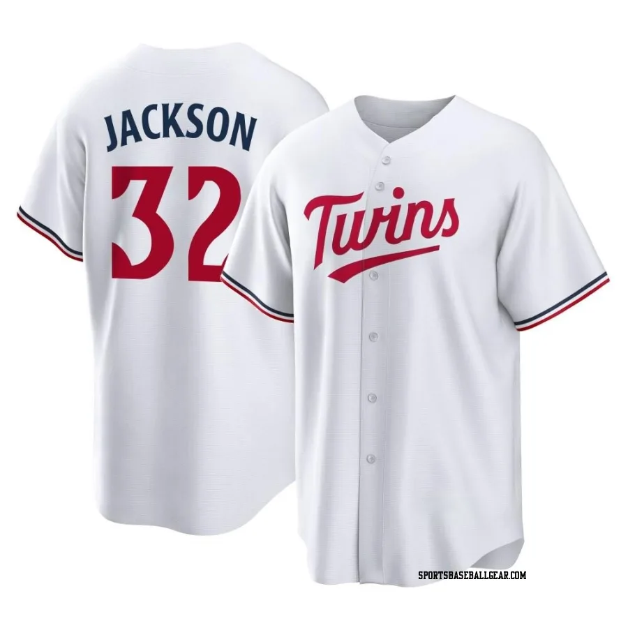 Jay Jackson Men's Minnesota Twins White Replica Home Jersey