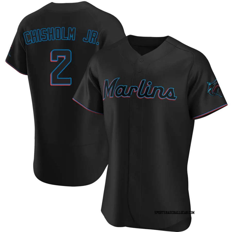 Jazz Chisholm Jr. Men's Miami Marlins Black Authentic Alternate Jersey