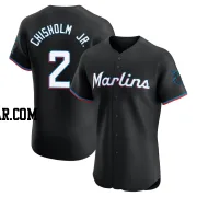 Jazz Chisholm Jr. Men's Miami Marlins Black Elite Alternate Vapor Premier Jersey