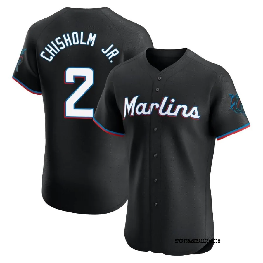 Jazz Chisholm Jr. Men's Miami Marlins Black Elite Alternate Vapor Premier Jersey