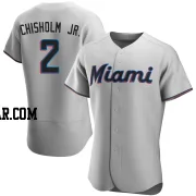 Jazz Chisholm Jr. Men's Miami Marlins Gray Authentic Road Jersey