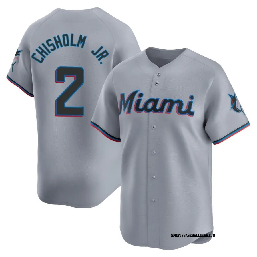 Jazz Chisholm Jr. Men's Miami Marlins Gray Limited Road Jersey