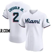 Jazz Chisholm Jr. Men's Miami Marlins White Elite Home Jersey