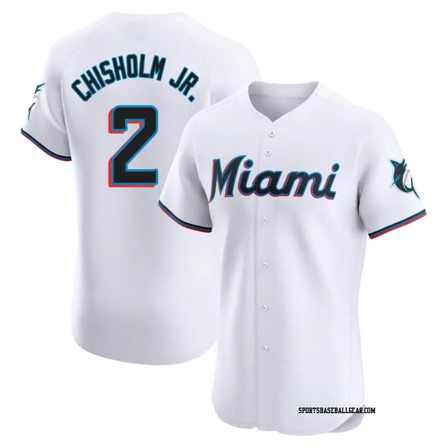 Jazz Chisholm Jr. Men's Miami Marlins White Elite Home Jersey