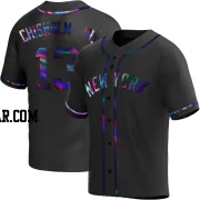 Jazz Chisholm Jr. Men's New York Yankees Black Holographic Replica Alternate Jersey