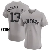 Jazz Chisholm Jr. Men's New York Yankees Gray Elite Road Jersey