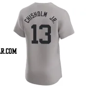 Jazz Chisholm Jr. Men's New York Yankees Gray Elite Road Jersey