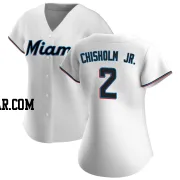 Jazz Chisholm Jr. Women's Miami Marlins White Authentic Home Jersey